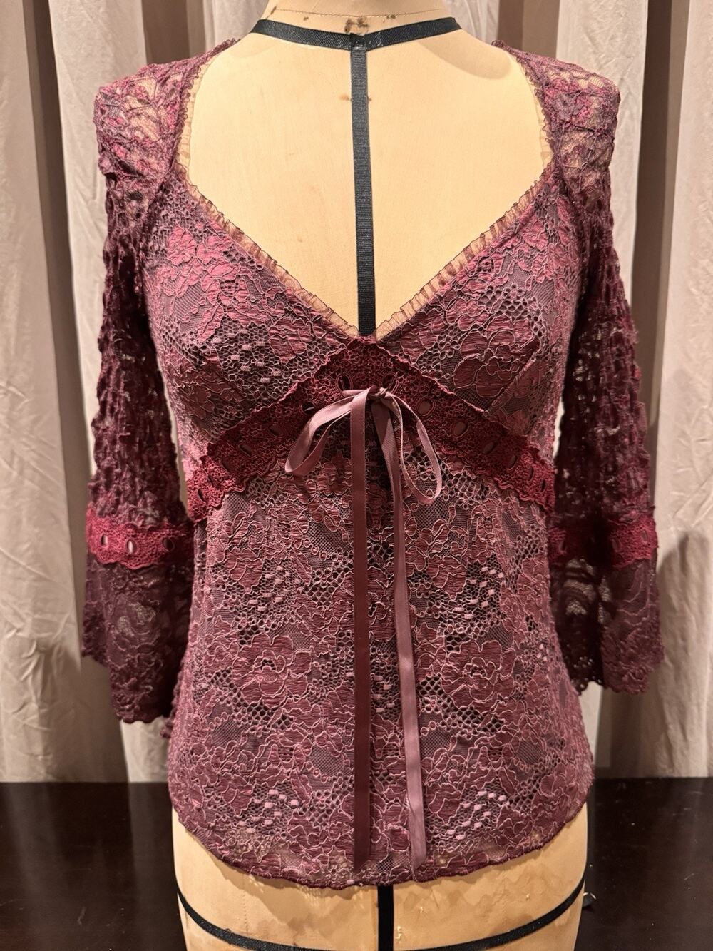 Ann Ferriday Vintage Empire Sweetheart Top S/M
